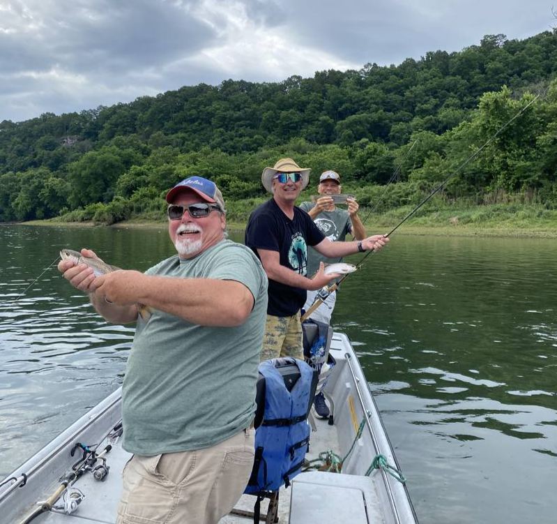 Doubles and triples on White River rainbows. All day long.