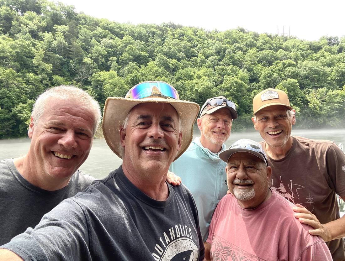 Same guys, same river, one year older.
